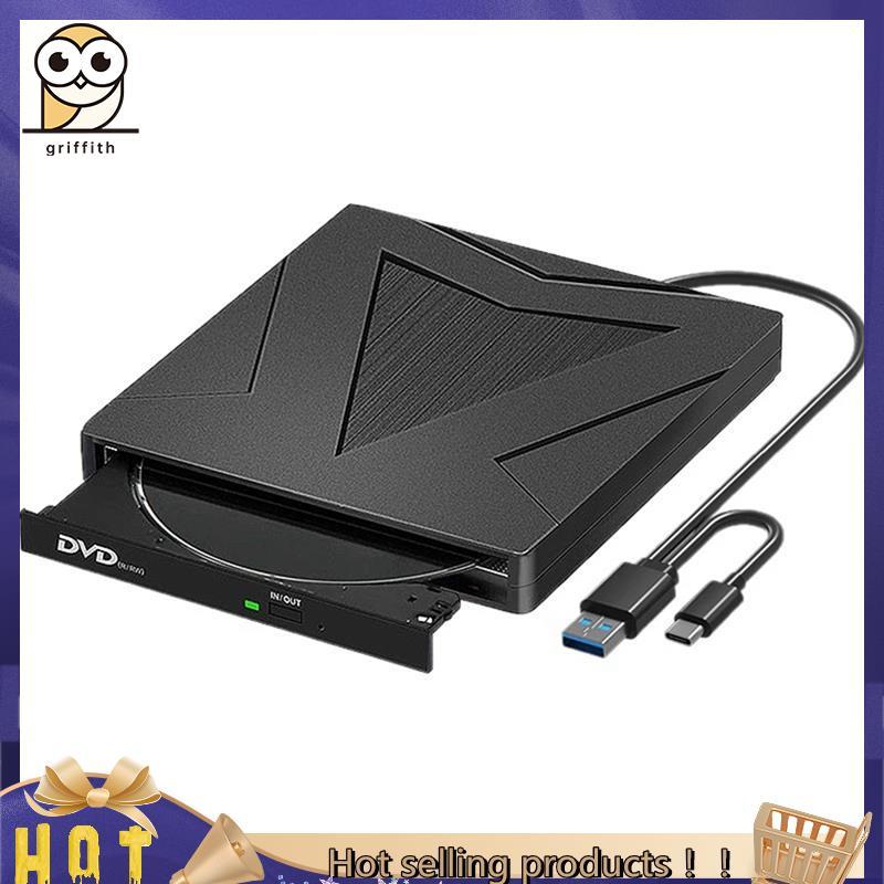 Gravador De CD Externo Portátil DVD USB 3.0 +/- RW Drive Fino/ROM Para Laptop Desktop PC