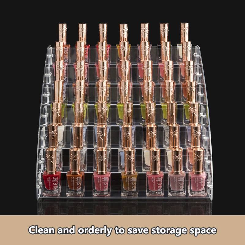 Quente Multi-Camada Acrílico Unha Polonês Display Ra-Organizador Transparente Para Esmalte Gel E Cosméticos Em Salões De