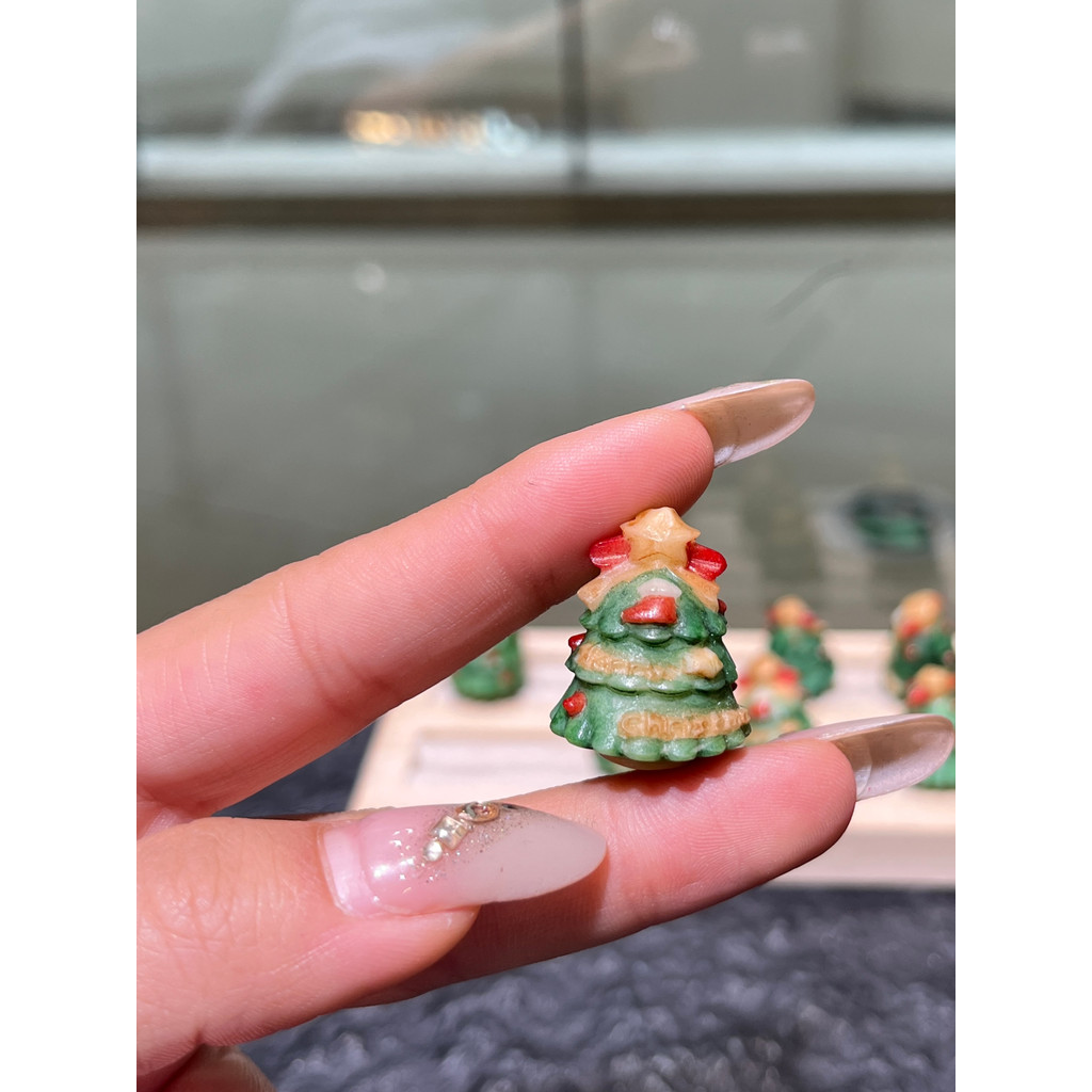Marfim fruta pintada Nesuke árvore de natal artesanal diy acessórios pulseira pingente acessórios moda All-Match T