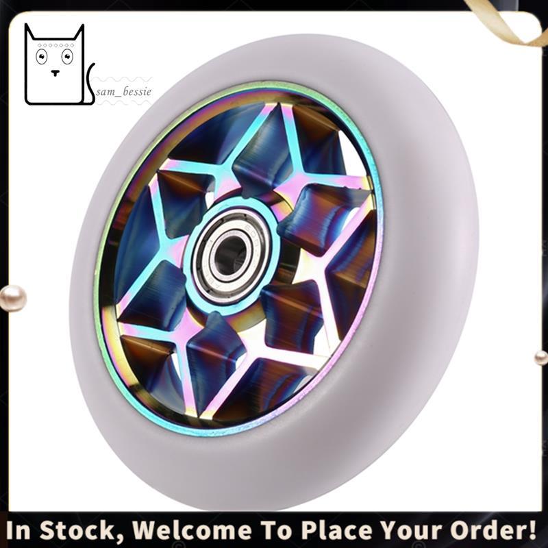 Kick Scooter Acessórios 110mm Rodas De Substituição Stunt Cubo De Roda De Alumínio Com Rolamentos Pu