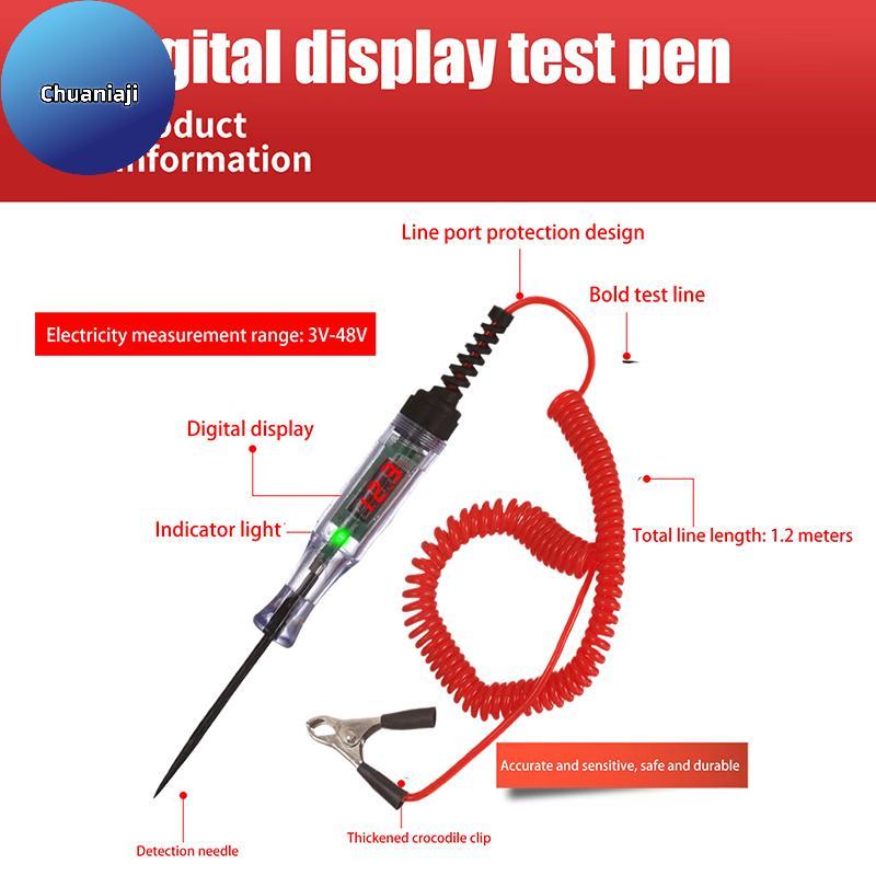 Chuaniaji Heavy Duty 5-48V Balit Testador De Circuito LED Digital , Luz De Teste Automática BR