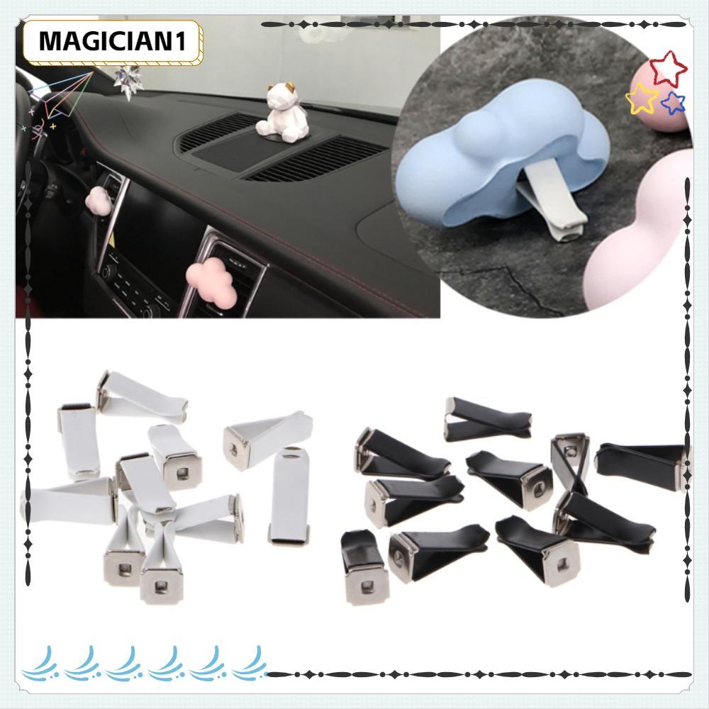 MAGICIAN 10 Unidades De Clipe De Ventilação De Ar Condicionado De Carro Preto E Branco Acessórios Suporte De Metal