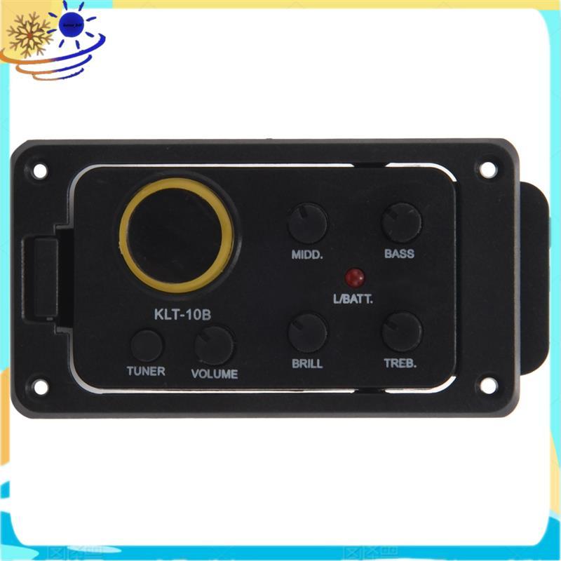 [Le's Shop]-10B 4 Band EQ Equalizador Pré-Amplificador Captador De Guitarra Com Afinador Hard Bridge Piezo Pickup Para 3