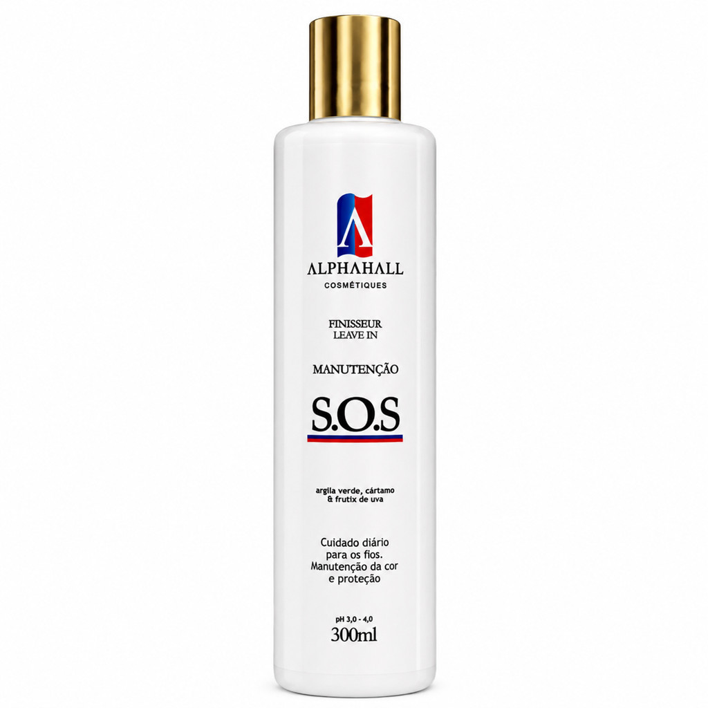 Leave-in Manutenção S.O.S Alphahall cosmético  Protetor Térmico E Da Cor Dos Fios 300ml