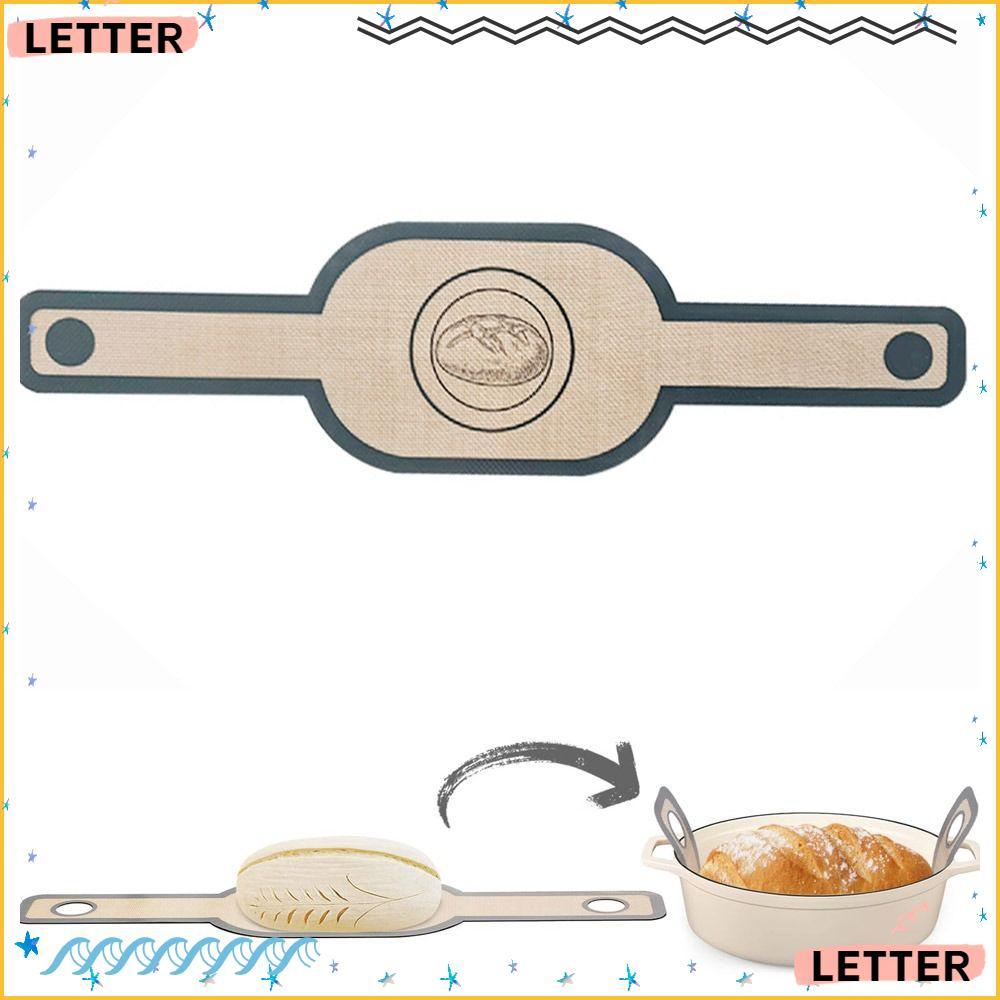 Tapete De Cozimento De Silicone Com Letras , Almofada De Forno De Padaria Resistente Ao Calor Alças Longas , Estilingue
