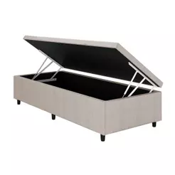 Cama Box Baú Solteiro Universal Courano Clean (88x188x35) - Costa Rica