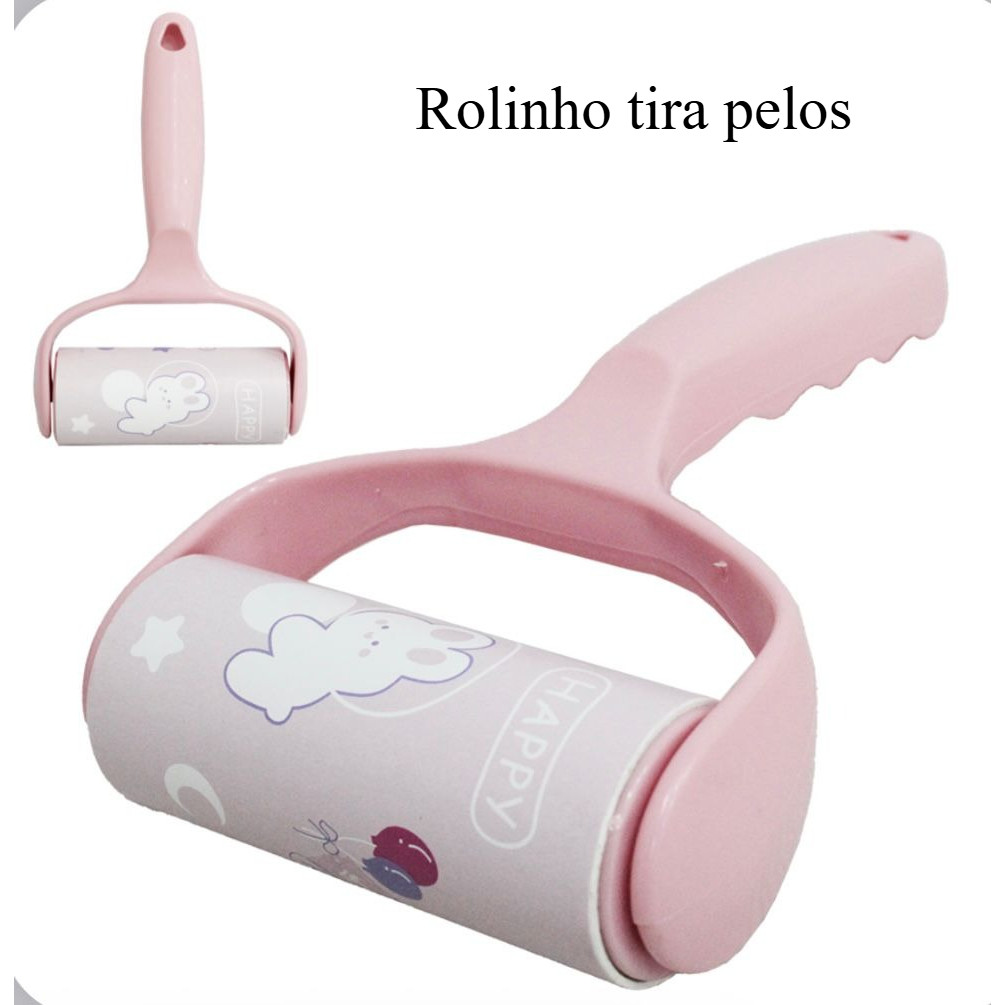 Rolo Tira Pelos o Adesivo Papa Bolinha Roupa Sofá Rolinho Remove Fiapos Poeira Plumas