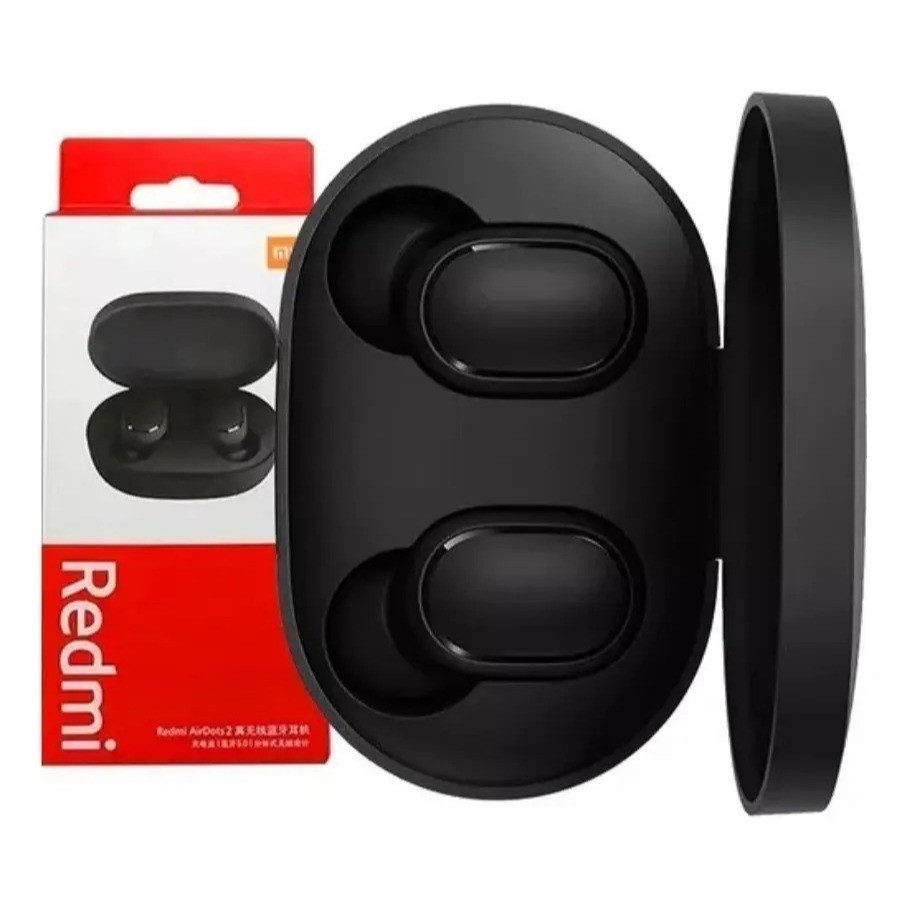 Fone ouvido Xiaomi Redmi Airdots 2 /S TWS Preto sem Fio Bluetooth 5.0 Gamer Cor Preto