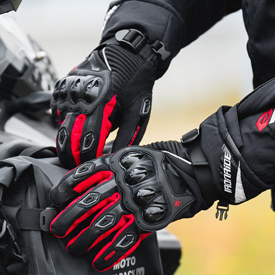 Luvas de motociclismo para o inverno, impermeáveis, à prova de vento e anti-queda, modelo longo para bicicletas elétrica