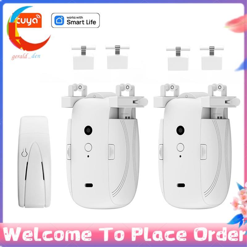 Dual TUYA Smart WiFi Cortinas Robô T/U-Rail Tracks Abridor De Cortina Automático Controle Remoto Motor Vida Inteligente