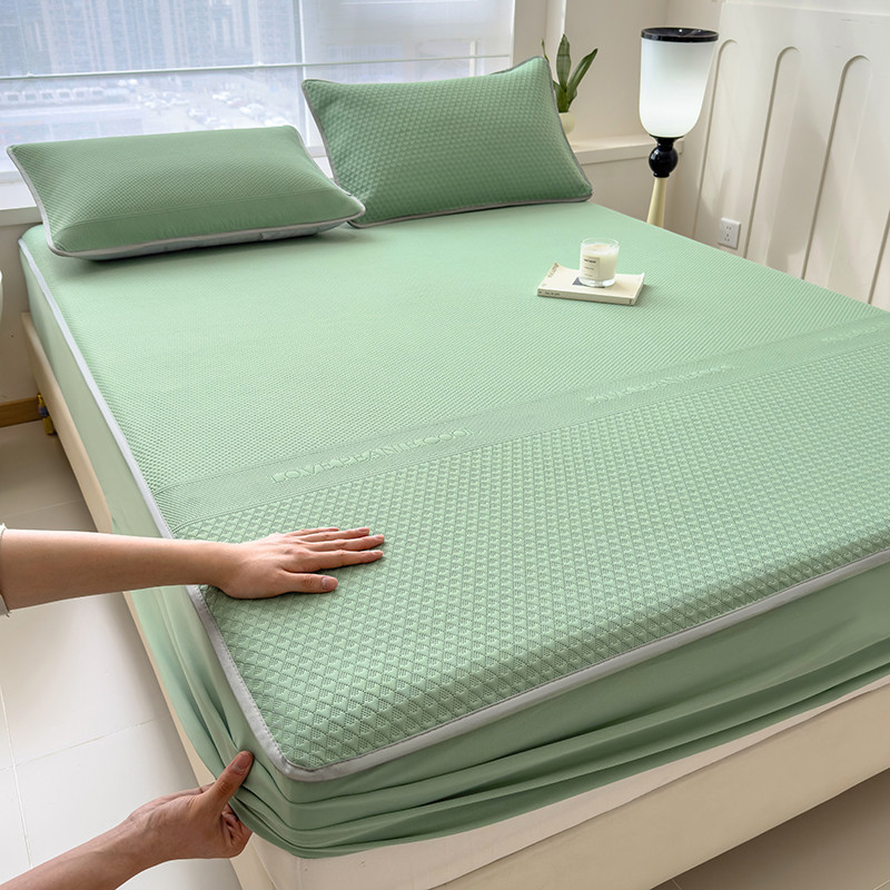 Lençol de seda gelada Jacquard legal, conjunto de três peças de lençol respirável, 0.9 m, 1.2 m, 1.5 m, 1.8 m