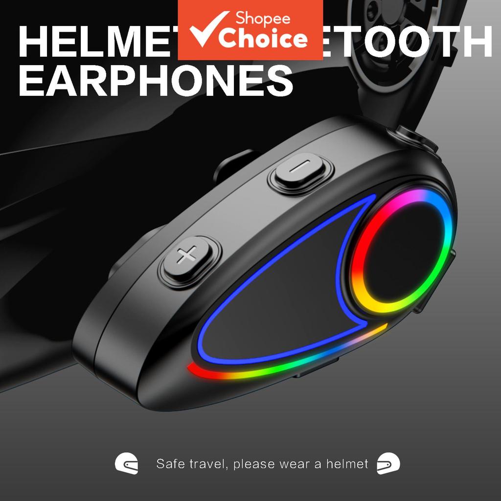 Fones de ouvido para capacete sem fio, luz ambiente estilosa, fone de ouvido Bluetooth original à prova d’água com