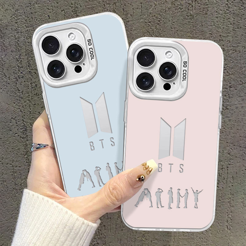 Capinha Capa Fosca Logo BTS Para Samsung A50 A51 A52 A54 A55 A03 A05 A15 A32 A35 A71 A72 S21 S23 S25 FE