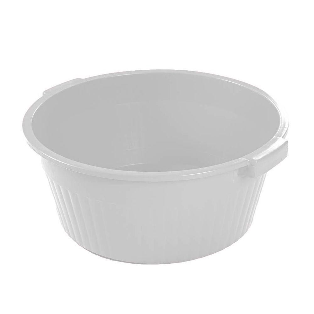 Bacia Canelada 34l Plasvale Branco em Oferta na Shopee