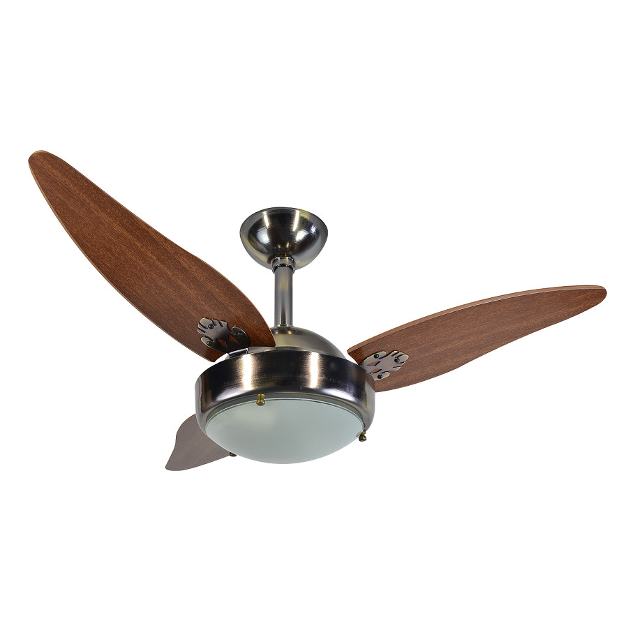 Ventilador de Teto Infinity Max Ouro Velho 3 Pás MDF Mg 110V+Controle 1005