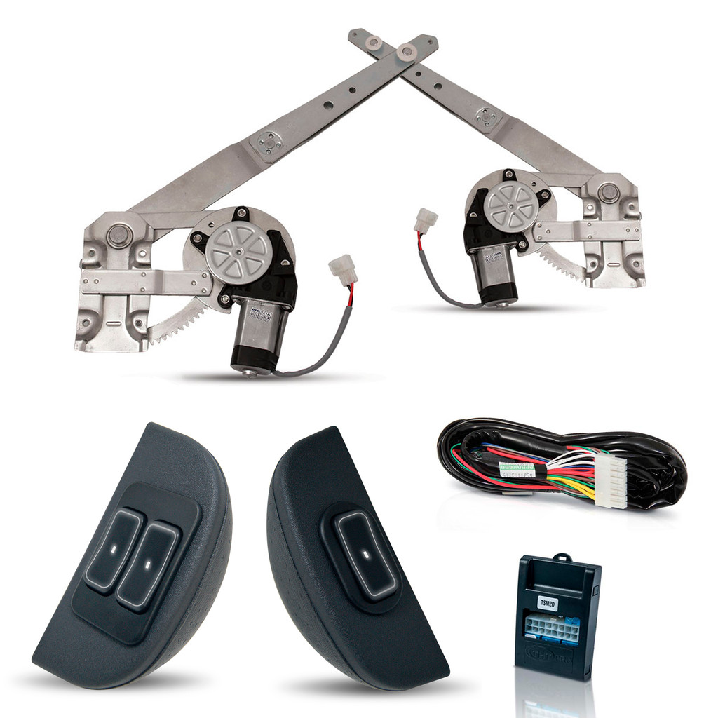 Kit Vidro Eletrico Caminhao Ford cargo (1981/2010) 12v inteligente Ultraled Personalizado Branco