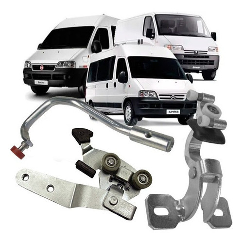 Kit Carrinho Guia Porta Lateral Correr Ducato Boxer Jumper