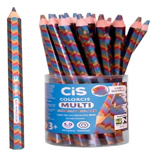 Lápis de Cor Jumbo Sextavado Colorcis Multi Metallic Cis - Pote com 24 Unidades