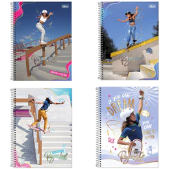 Caderno espiral capa dura universitário 1x1 80 folhas Rayssa Leal Tilibra