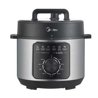 Panela de Pressão Elétrica Midea 4 Litros Preto e Inox - PPM4 - 220V