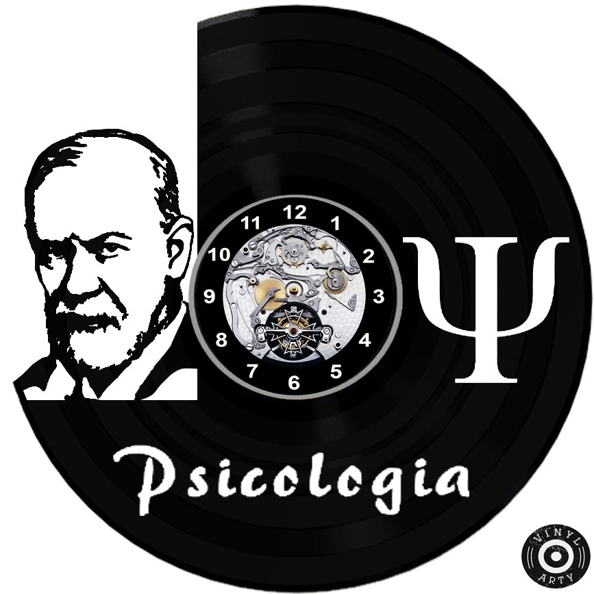 Relógio de Parede Relógio de parede Psicologia - Relógio De Relógios de parede 30cm Disco de Vinil D