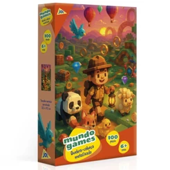 QUEBRA CABEÇA METALIZADO MUNDO GAMES 100 PEÇAS TOYSTER PUZZLE FLORESTA JOGO ANIMAIS BICHOS CRIANÇA