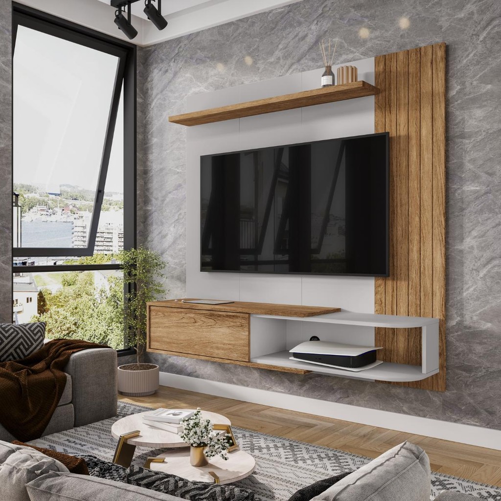 Painel TV 50 Polegadas Conrado Cinamomo Off-White