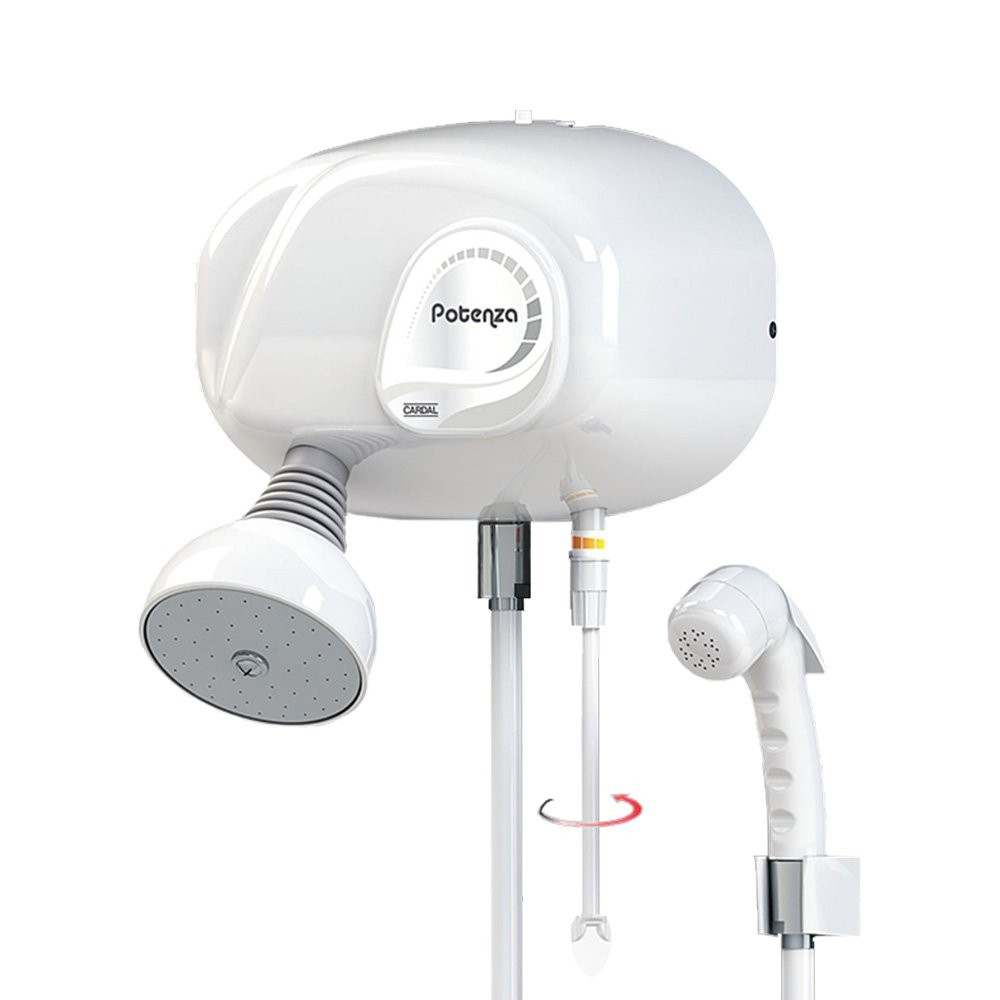 Chuveiro Cardal Potenza Eletrônico com Pressurizador Branco