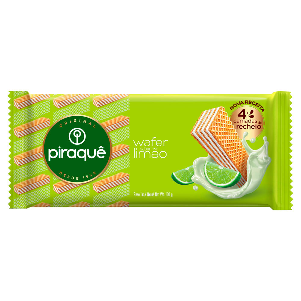 Biscoito Piraquê Wafer Sabor Limão 100g em Oferta na Shopee