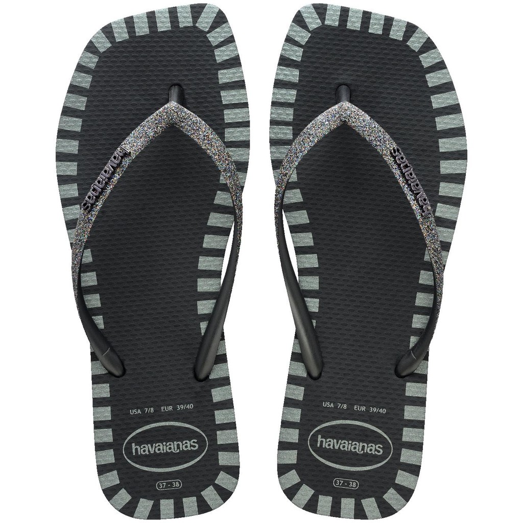 Chinelo Havaianas Slim Square Glitter Contour em Oferta na Shopee