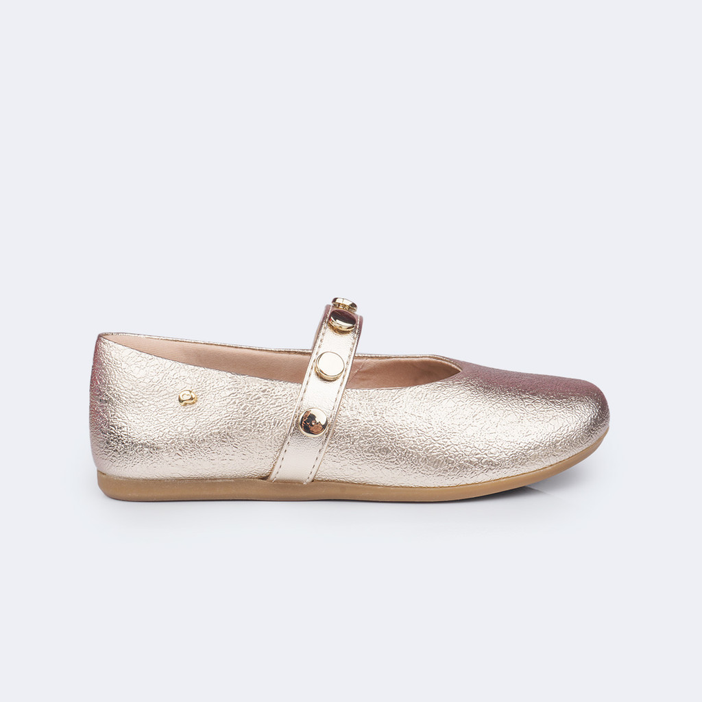 Sapatilha Infantil Tira com Tachas Espelhadas Pampili