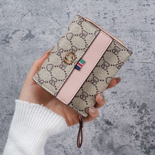 Carteira De Couro Carteiras Femininas Curtas Estampas De Moda Porta-Cartões De Crédito Mini em Oferta na Shopee