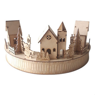 Miniatura Vila Natalina Em MDF 40x23x18cm 6526 em Oferta na Shopee