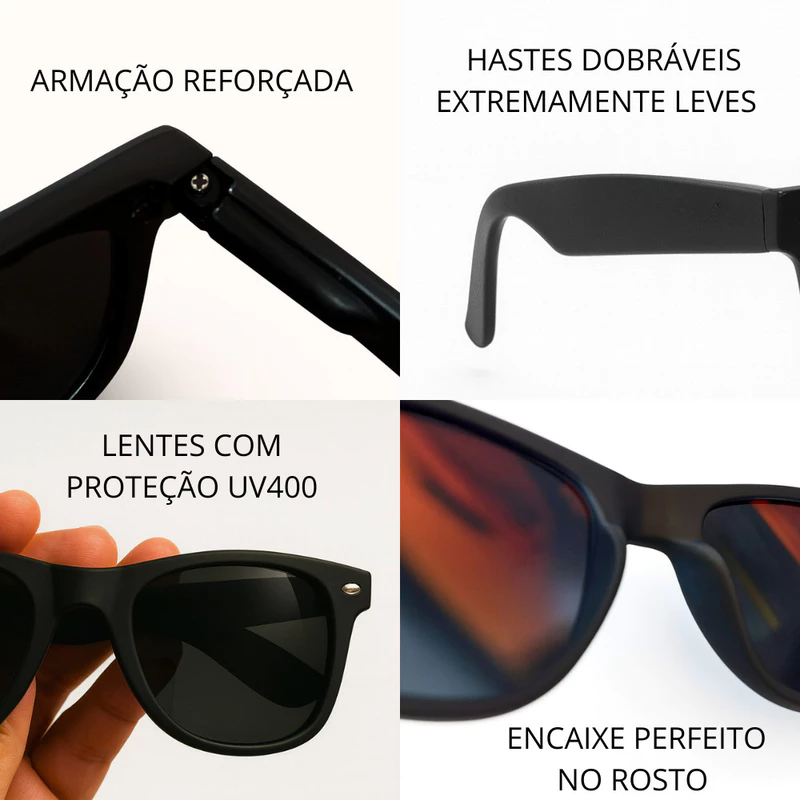 Óculos de Sol Polarizado Preto Unissex — foto 4
