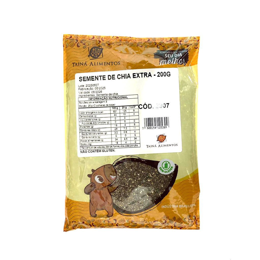 Semente de  Chia Extra Tainá Alimentos 200g