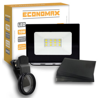 Kit Refletor Economax 10W + película polarizada + lente CPL em Oferta na Shopee