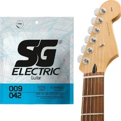Encordoamento para Guitarra SG Tensão Leve 009 Niquel