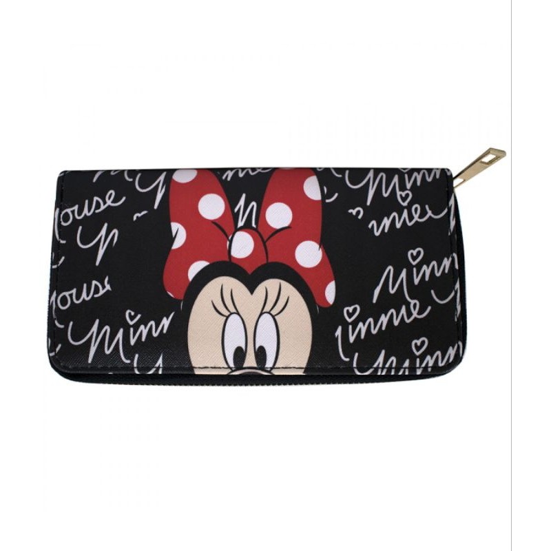 DMG9020-MK10-D | Carteira Rosto Minnie Preta - Disney