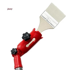 Extensor De Pincel Multiângulo Vermelho , Ferramenta De Edger De Pintura Para Tetos Altos , Suporte De Fixação De Poste