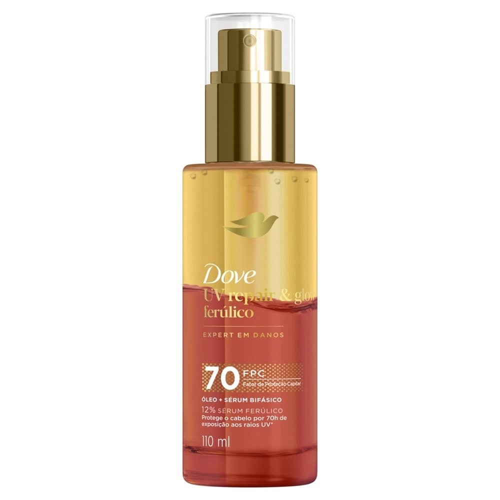 Óleo Finalizador Dove e Sérum UV Repair E Glow + Ferúlico 110ml em Oferta na Shopee