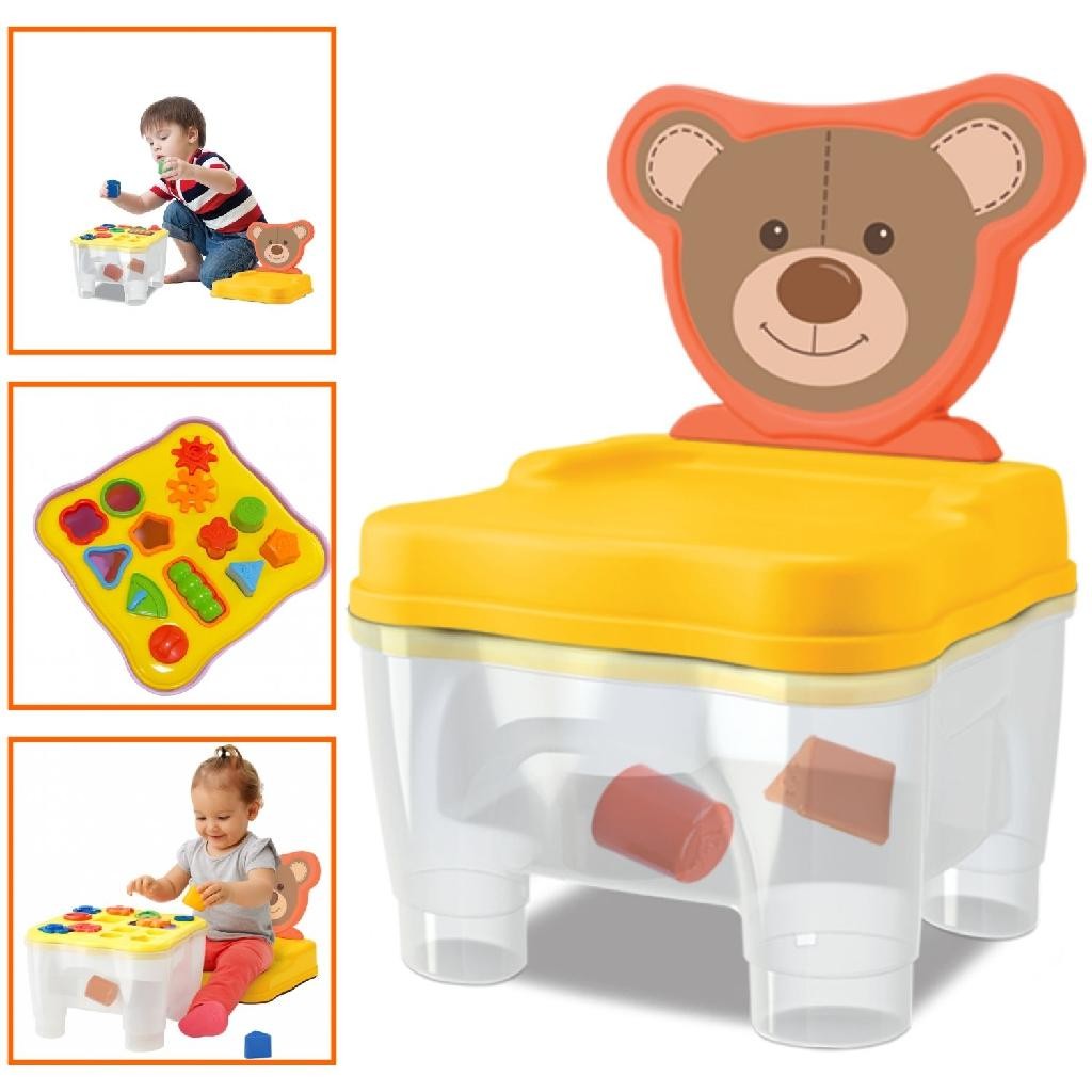 Cadeirinha Mesa Didática Infantil Ursinho Com Atividades Educativas - Samba Toys
