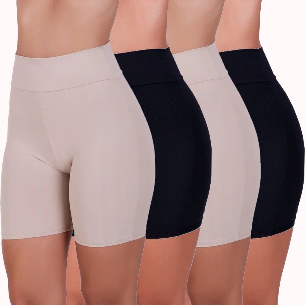 Kit Short Anágua Modeladora Cintura Alta Segunda Pele Térmica em Oferta na Shopee