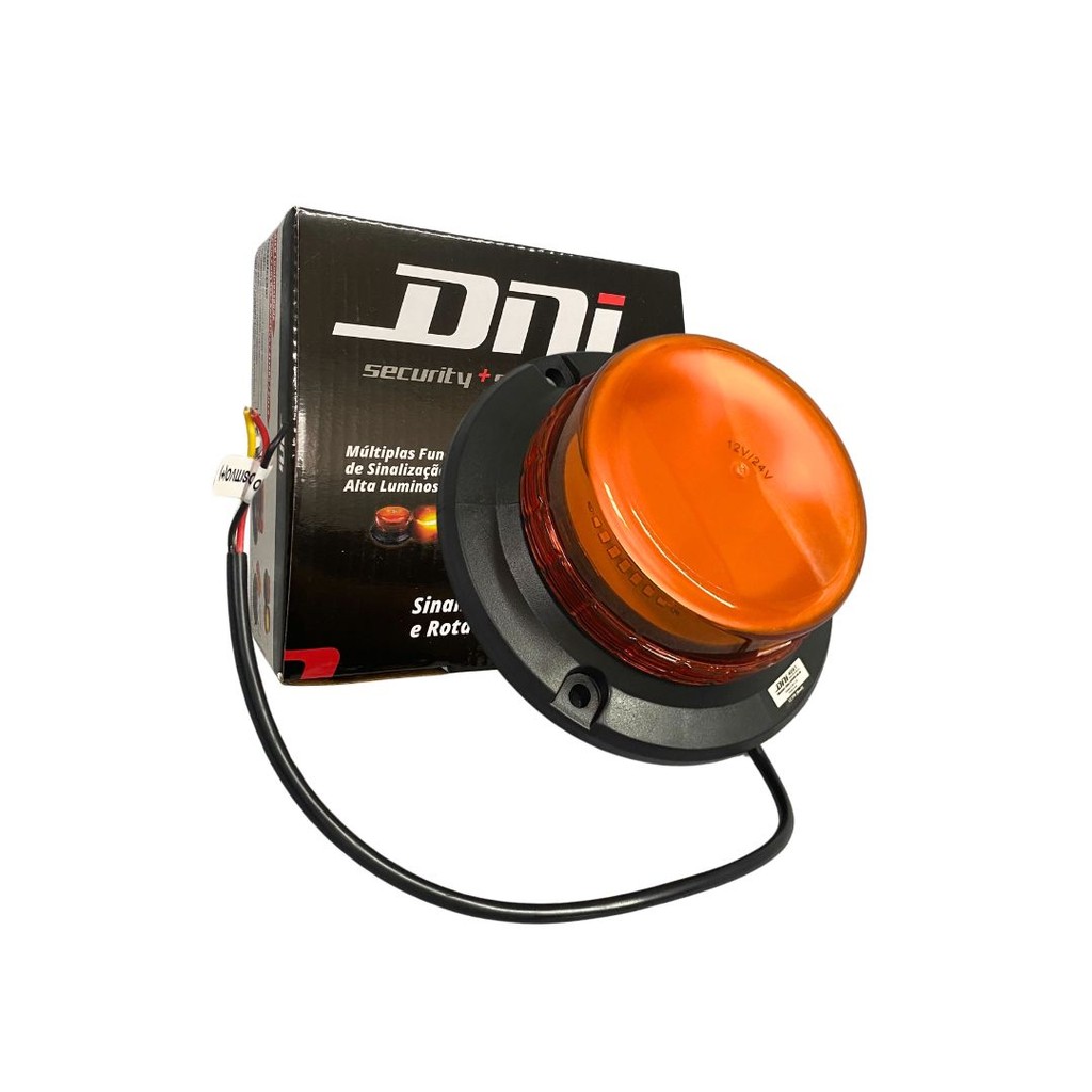 GiroFlex Led Ambar 3 Funções Rotativo Strobo Flash Giro Led Bivolt Universal em Oferta na Shopee