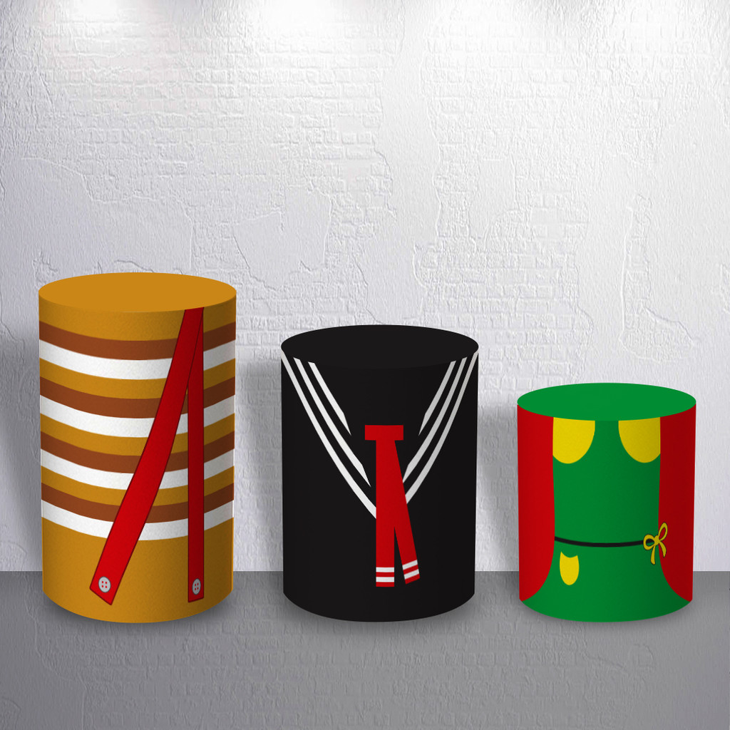 Decoração Festa Infantil Menino Barriu Cute Chave Capas Trio Cilindro Tema Alegre Sem Suporte