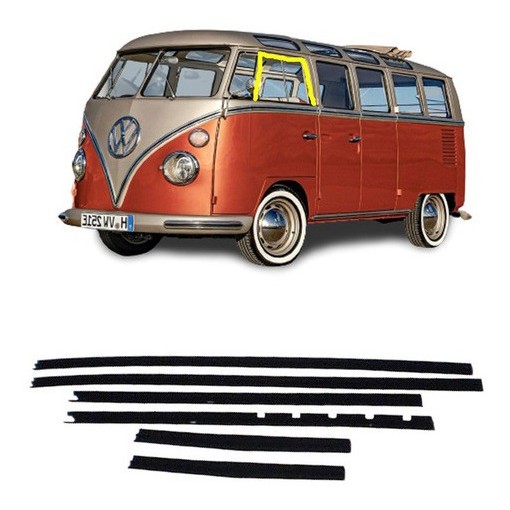 Jogo Borracha Vidro Canaleta Porta Kombi Corujinha 1200 1500