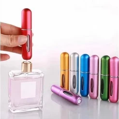 1/3/5 UNIDADES Porta Perfume Spray 5ml Atomizador Recarregável Viagem Necessaire Bolsa Blogueira Influencer Presente