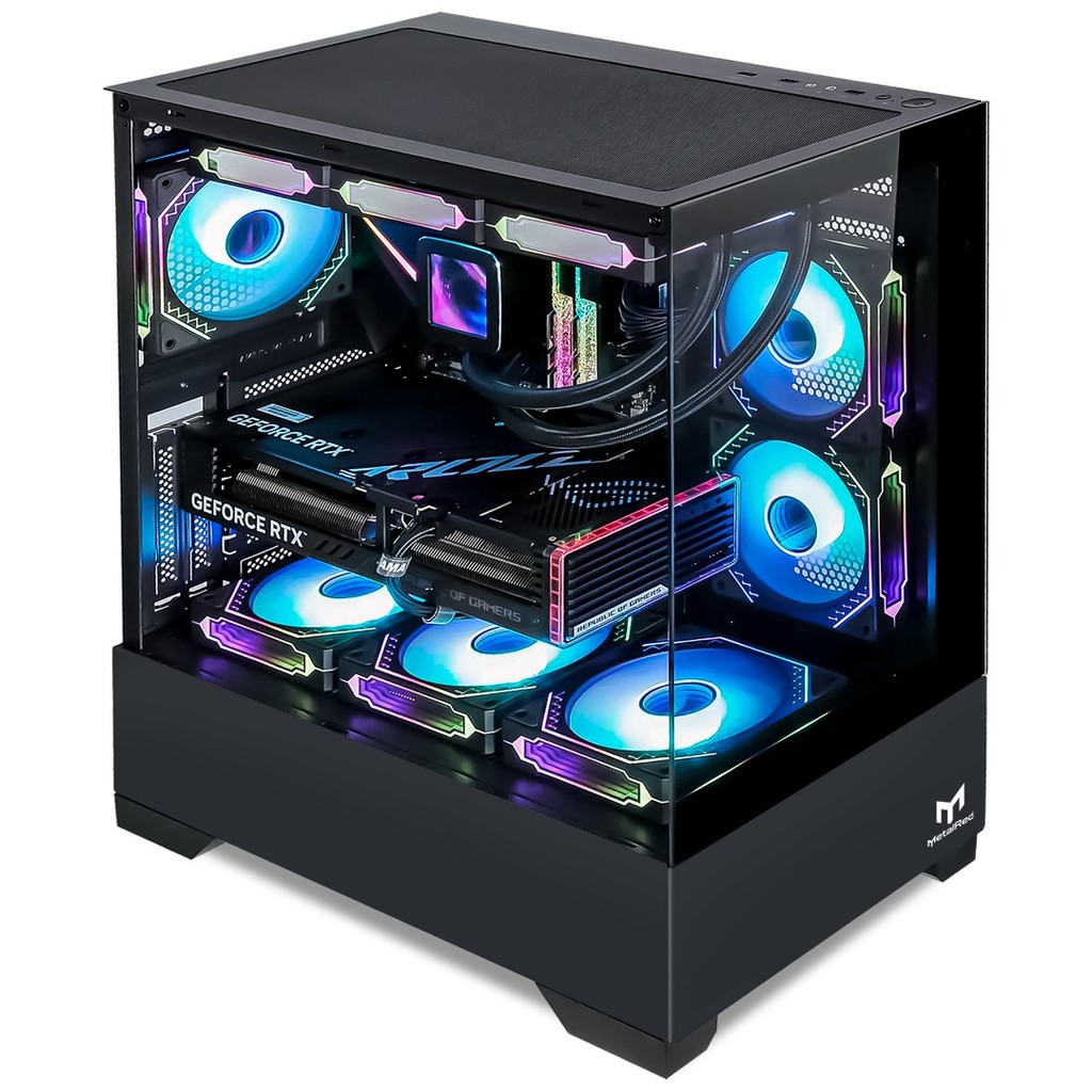 Gabinete micro ATX Gamer Stellar Pro MetalRed M9 Sem Fans - Preto