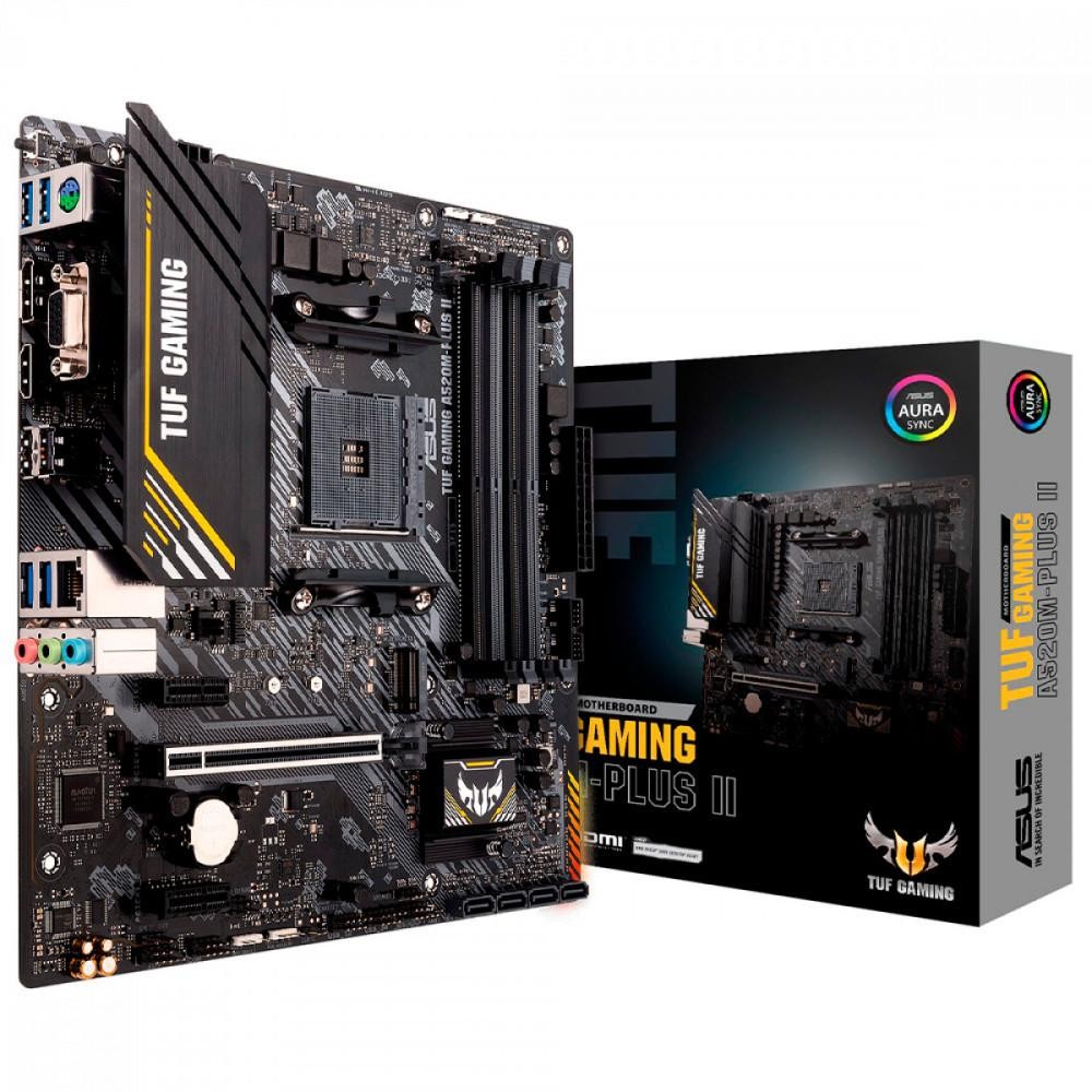 Placa Mãe Asus TUF Gaming Para AMD AM4 A520M-Plus II 4xDDR4 mATX - 90MB17G0-M0EAY0
