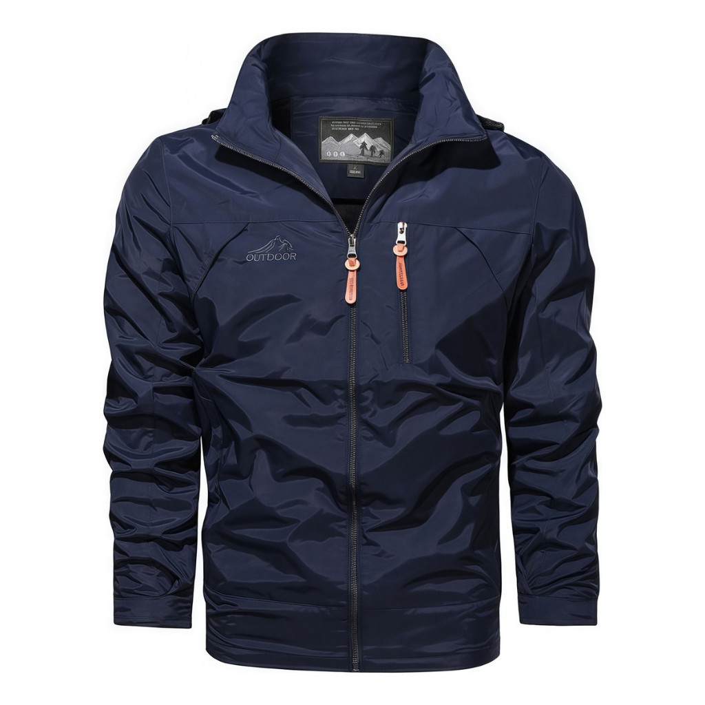 Jaqueta Masculina Impermeável/Corta-Vento: Tática Motoqueiro, Com Capuz, Leve Confortável - QUALY