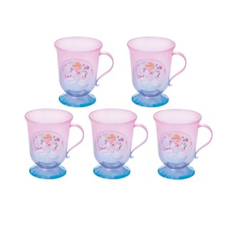 Kit 5 Xícaras Chá das Princesas Brunch Cinderela Lembrancinha Presente Colecionável Disney Plasútil